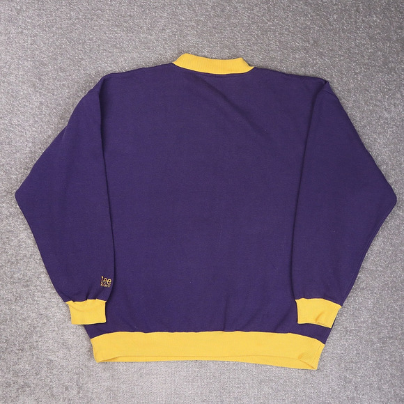 Vintage NFL Minnesota Vikings XL Purple Yellow Long Sleeve Pullover Sweatshirt - Picture 2 of 11